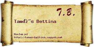 Tamás Bettina névjegykártya